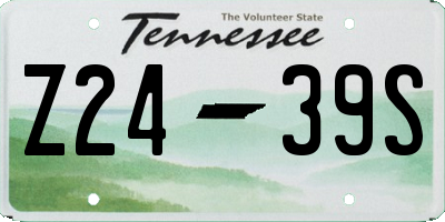TN license plate Z2439S