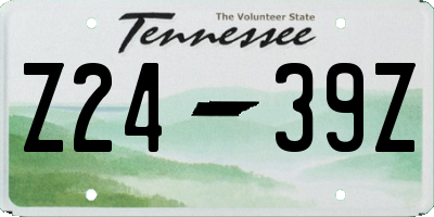 TN license plate Z2439Z
