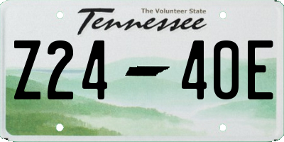 TN license plate Z2440E