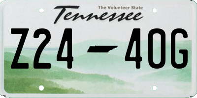 TN license plate Z2440G