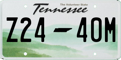 TN license plate Z2440M