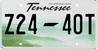 TN license plate Z2440T