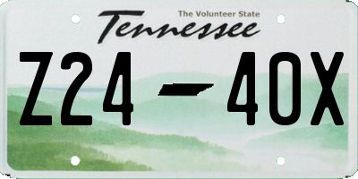 TN license plate Z2440X