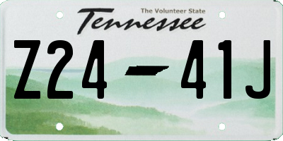 TN license plate Z2441J