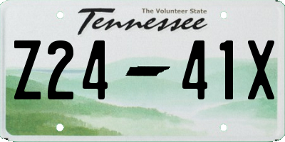 TN license plate Z2441X