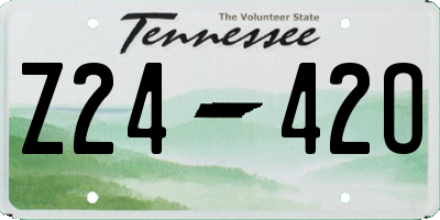 TN license plate Z2442O