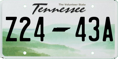 TN license plate Z2443A