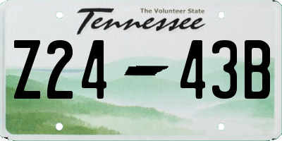 TN license plate Z2443B