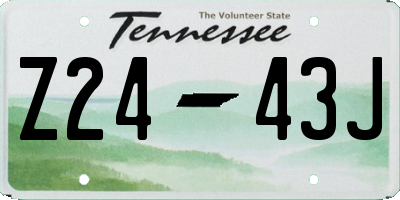 TN license plate Z2443J