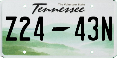 TN license plate Z2443N