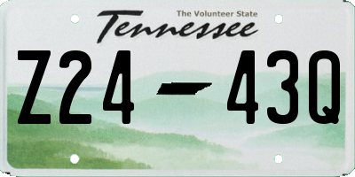 TN license plate Z2443Q