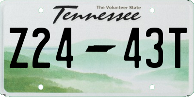TN license plate Z2443T