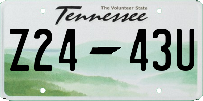 TN license plate Z2443U