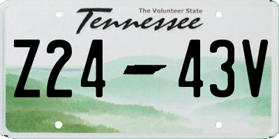 TN license plate Z2443V