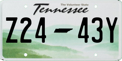 TN license plate Z2443Y