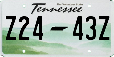 TN license plate Z2443Z