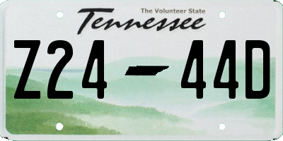 TN license plate Z2444D