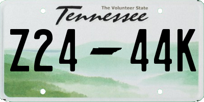 TN license plate Z2444K
