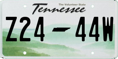 TN license plate Z2444W