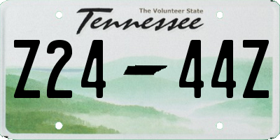 TN license plate Z2444Z