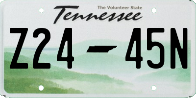 TN license plate Z2445N