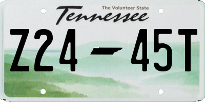 TN license plate Z2445T