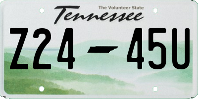 TN license plate Z2445U