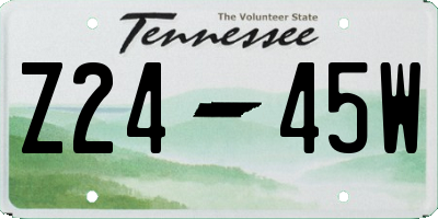 TN license plate Z2445W