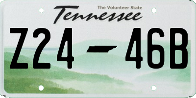 TN license plate Z2446B