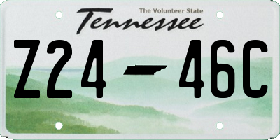 TN license plate Z2446C