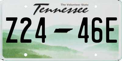 TN license plate Z2446E