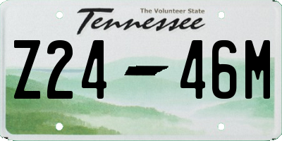 TN license plate Z2446M