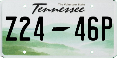TN license plate Z2446P
