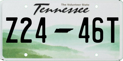 TN license plate Z2446T