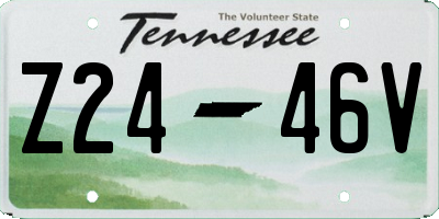 TN license plate Z2446V