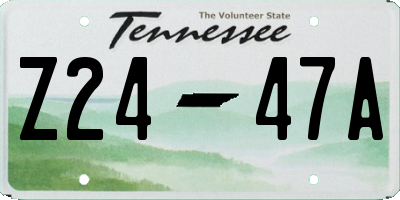 TN license plate Z2447A