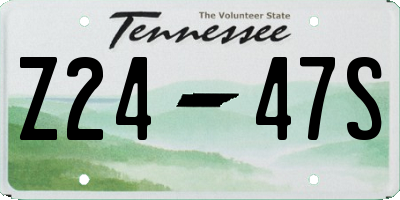 TN license plate Z2447S