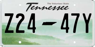 TN license plate Z2447Y