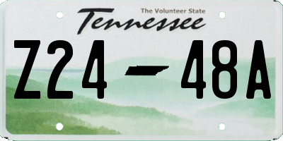 TN license plate Z2448A