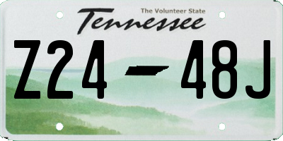 TN license plate Z2448J