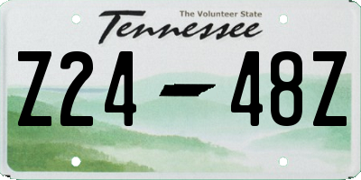 TN license plate Z2448Z