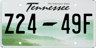 TN license plate Z2449F