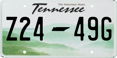 TN license plate Z2449G