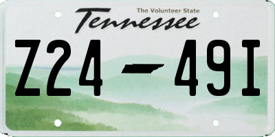 TN license plate Z2449I
