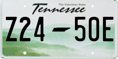 TN license plate Z2450E