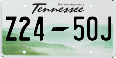 TN license plate Z2450J