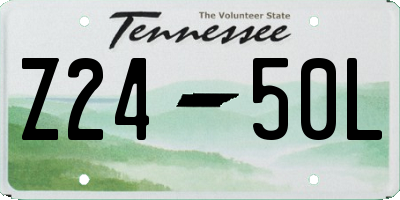 TN license plate Z2450L