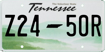 TN license plate Z2450R