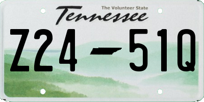 TN license plate Z2451Q