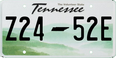 TN license plate Z2452E